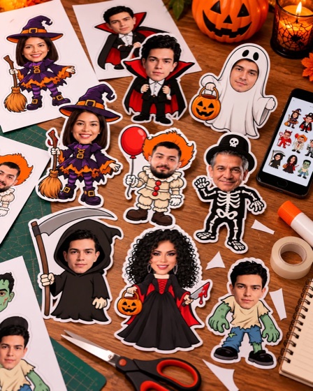 Personajes de Halloween impresos